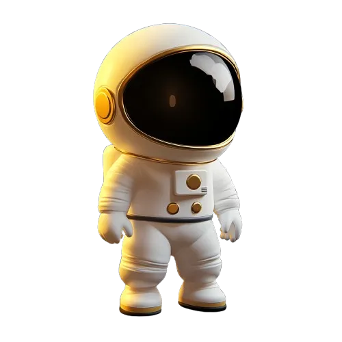Astronaut floating in space